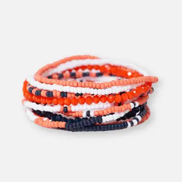 Ink & Alloy Game Day Bracelets:  Navy and orange