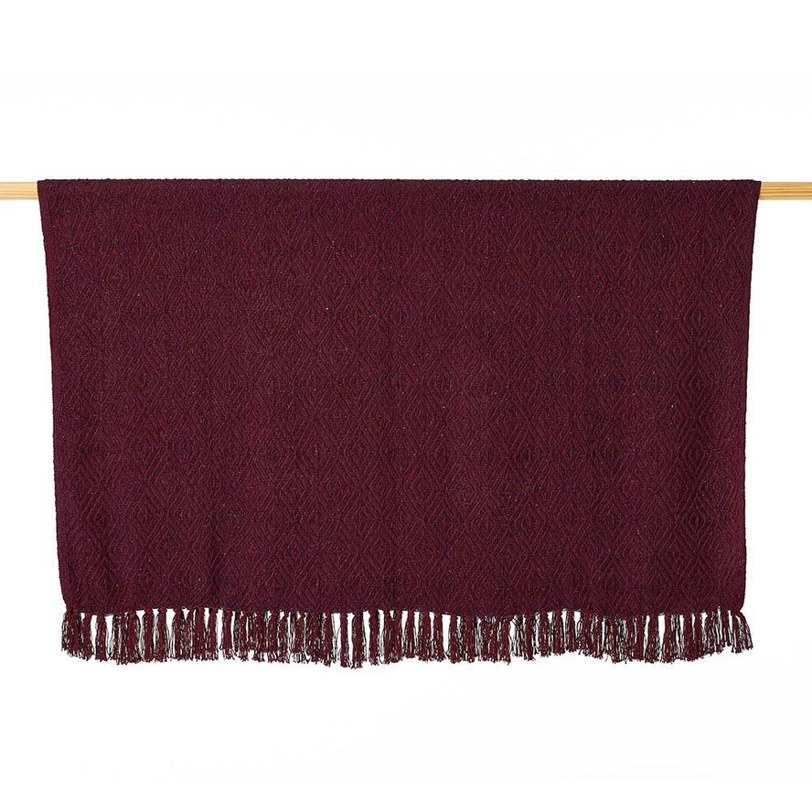 SERRV Plum Diamond Rethread Throw