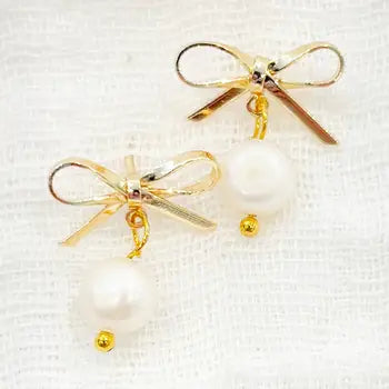 Shop Well Gold Joy Bow Earrings