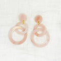 Shop Well Trinity Earrings pink blush double loops