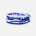 Ink & Alloy Game Day Bracelet Set:  Blue and White