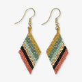 Ink & Alloy Earrings:  Zelda Rust/Green stripe