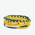 Ink & Alloy Game Day Bracelet Set:  Yellow/green