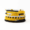 Ink & Alloy Game Day Bracelet Set-Yellow and Black