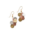 Ten Thousand Villages Mixed Metal Cluster Earrings